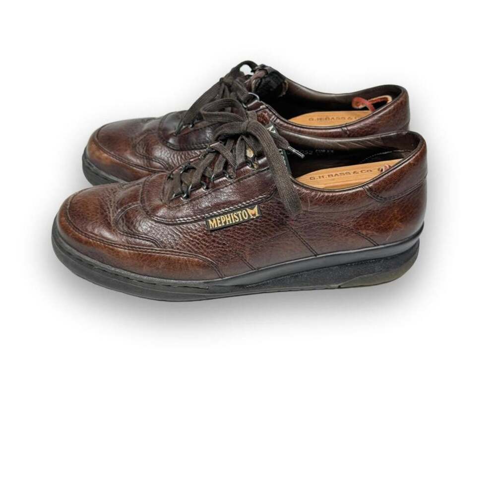 VINTAGE Mephisto Match Mens Brown Leather Walking Shoes EU 8.5/US 9 M